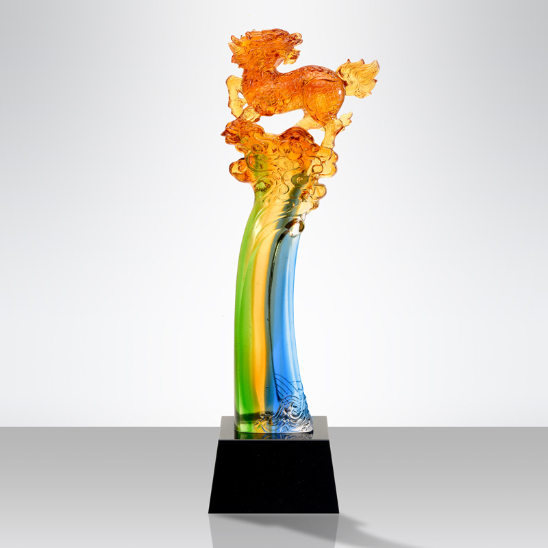 麒麟水晶琉璃奖杯